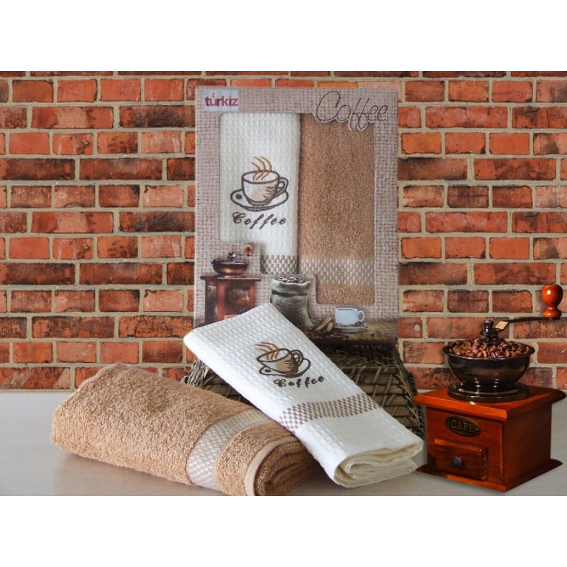 Virtuves dvieļu komplekts 2 gab 50x70 kafija Cappuccino T29015/B