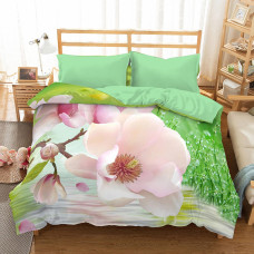 3D mikrosatīna gultas veļa 160x200 37 Spring Magnolia 0012 Bed&You