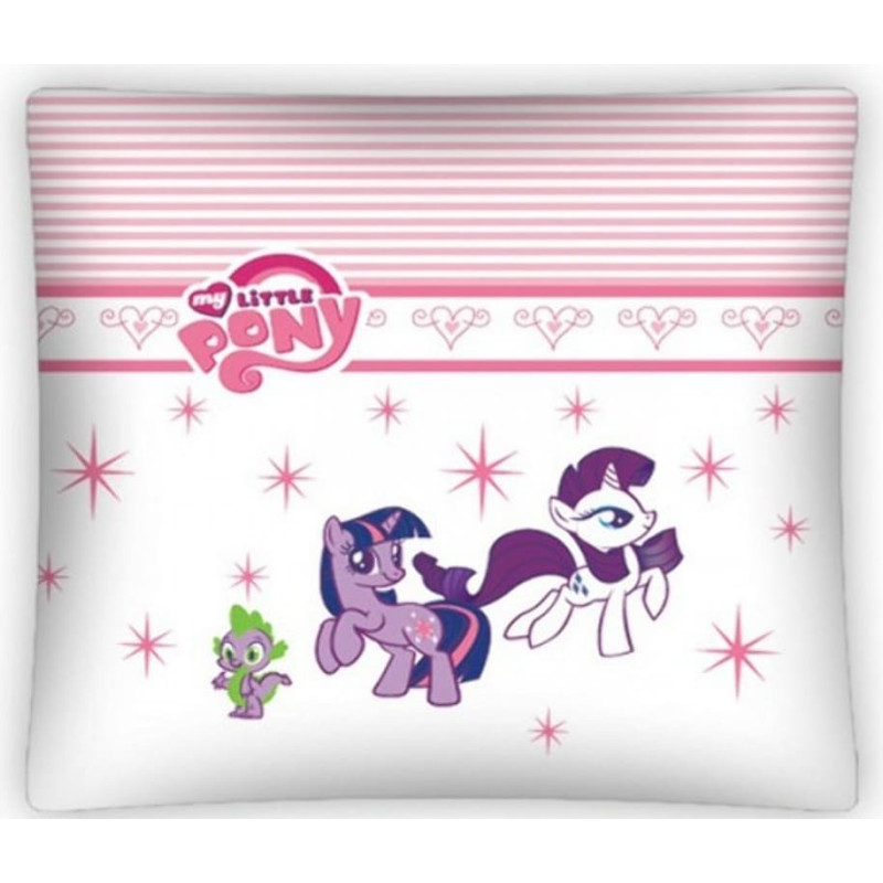 Kokvilnas spilvendrāna 40x40 Pony My Little, zvaigznes, sirdis 6498