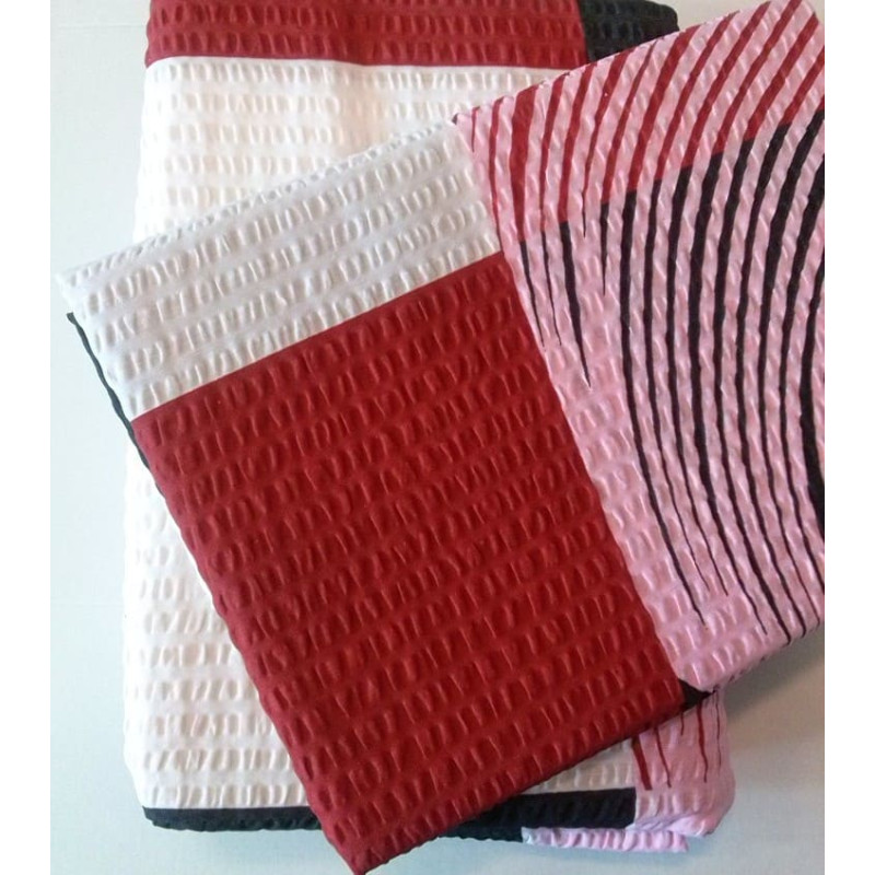 Mizas pakaiši 140x200 režģa kvadrāti bordo balti melni rozā līnijas Akcija