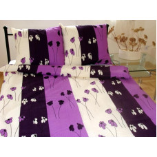 Mizas pakaiši 140x200 33E Violets Violets rāvējslēdzējs 100% bieza kokvilna