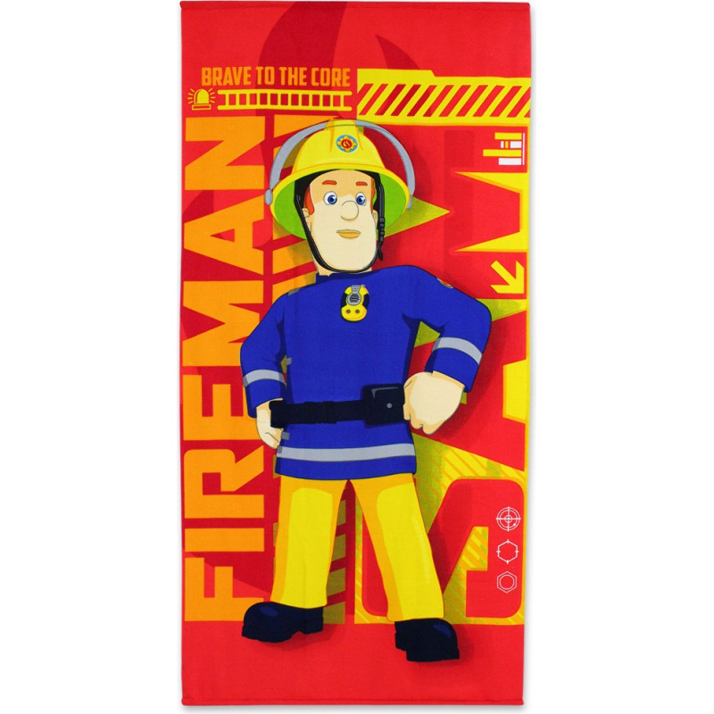 Pludmales dvielis 68x137 Fireman Sam 2051 Fire Department ātri žūstošs