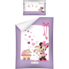 Kokvilnas gultas veļa 100x135 Mini Mouse 1649 Minnie Mouse STC 15 B gultiņai