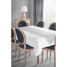 Dekoratīvais galdauts 140x180+40x140cm. Sue 4 balts sudrabs