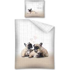 Jauniešu pakaiši 160x200 Trzy Psy suņi Franču buldogs 2670