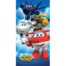 Pludmales dvielis 70x140 Super Wings 02 lidmašīnas 7146 roboti