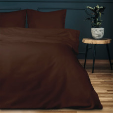 Satīna gultasveļa 140x200, šokolāde 80053, vienkrāsaina