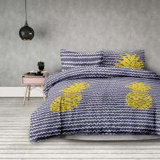 Decoking Mikrošķiedras gultasveļa 200x220 ananāsi violeti dzeltens Pineapple Basic