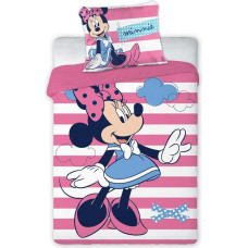 Kokvilnas gultas veļa 100x135 Mini Mouse 6524 Minnie Mouse rozā spilvendrāna 40x60