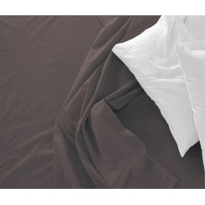 Vienkrāsains kakao satīna loksne 160x200 bez elastīgās lentes