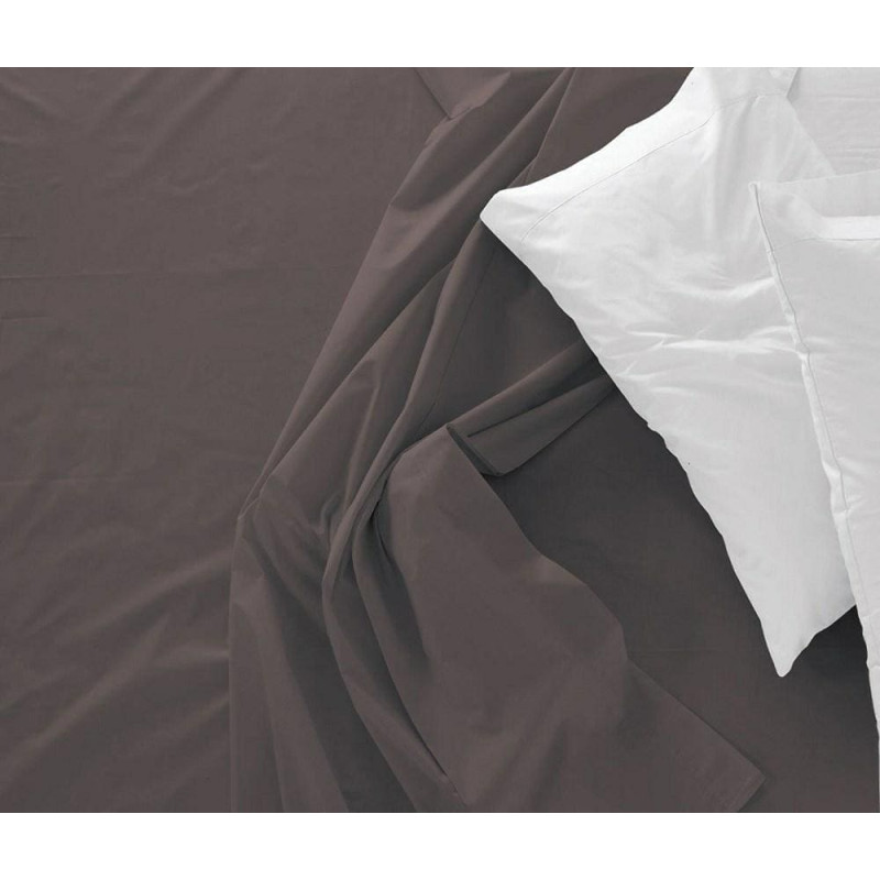Vienkrāsains kakao satīna loksne 160x200 bez elastīgās lentes