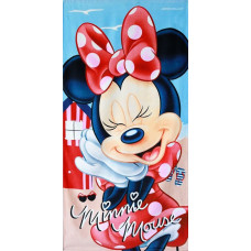 Pludmales dvielis 70x140 Mini Mouse 7179 Bērnu Minnija Pele