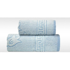 Flora 2 dvielis 50x90 zili ziedi tulpes