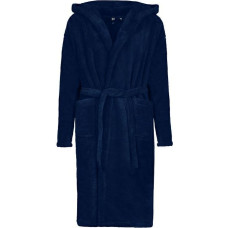 Tuva Wellsoft S/M garais peldmētelis, tum&scaron;i zils, ar mikro&scaron;ķiedras kapuci, 300g/m2