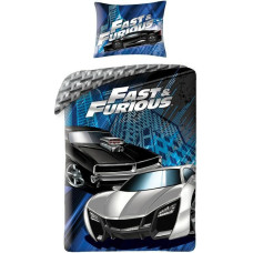 Kokvilnas gultas veļa 140x200 Fast and Furious 4745 automobiļi Fast and Furious