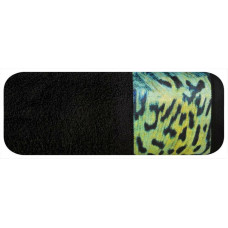 Laila dvielis 70x140 550g/m2 leoparda apdruka, melns
