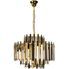Dorothy piekaramā griestu lampa 70x57, dekoratīvs zelts ar metāla un kristāla elementiem viesistabai, guļamistabai, moderns stils, klasisks glamūrs