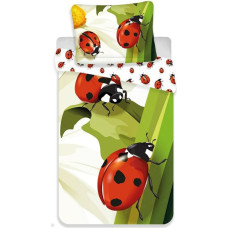 Kokvilnas gultas veļa 140x200 Biedronka Ladybirds Ladybug 4973 spilvendrāna 70x90