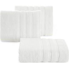 Nefrīta dvielis 70x140 balts frotē 500g/m2 kokvilnas apmale ar smalkām svītrām