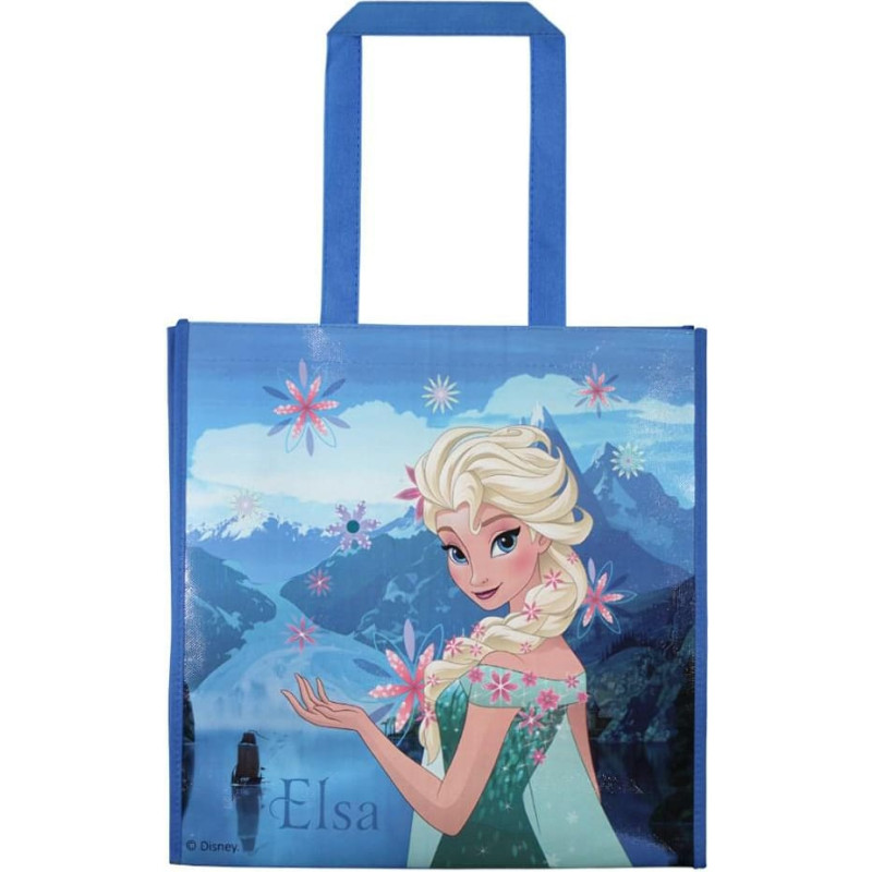 Saldēta iepirkumu soma Frozen Elsa Elza zila 0039 bērnu soma ar ausīm