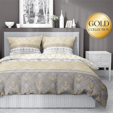 Satīna gultas veļa 160x200 3639 A Glamour bēši pelēki austrumu ornamenti Sākums Satīns 2