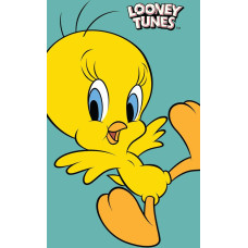 Bērnudārza dvielis 30x50 Looney Tunes Kanarek Tweety 7709 bērnu kokvilnas roku dvielis