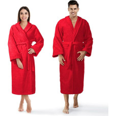 Prestižs frotē peldmētelis S/M, sarkans, viesnīcas kokvilna, 450g/m2