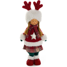 Ziemassvētku rotājums Lelle lelle 21x12x52 sarkana