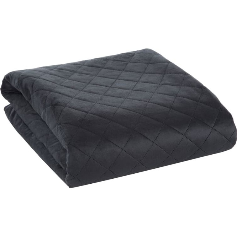 Dekoratīvais gultas pārklājs 70x160 Luiz 5 melns samts D91