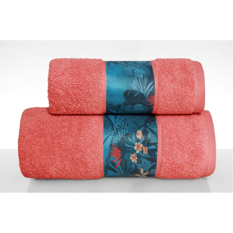 Love It dvielis 50x90 koraļļi ar 3D apmali 450g/m2