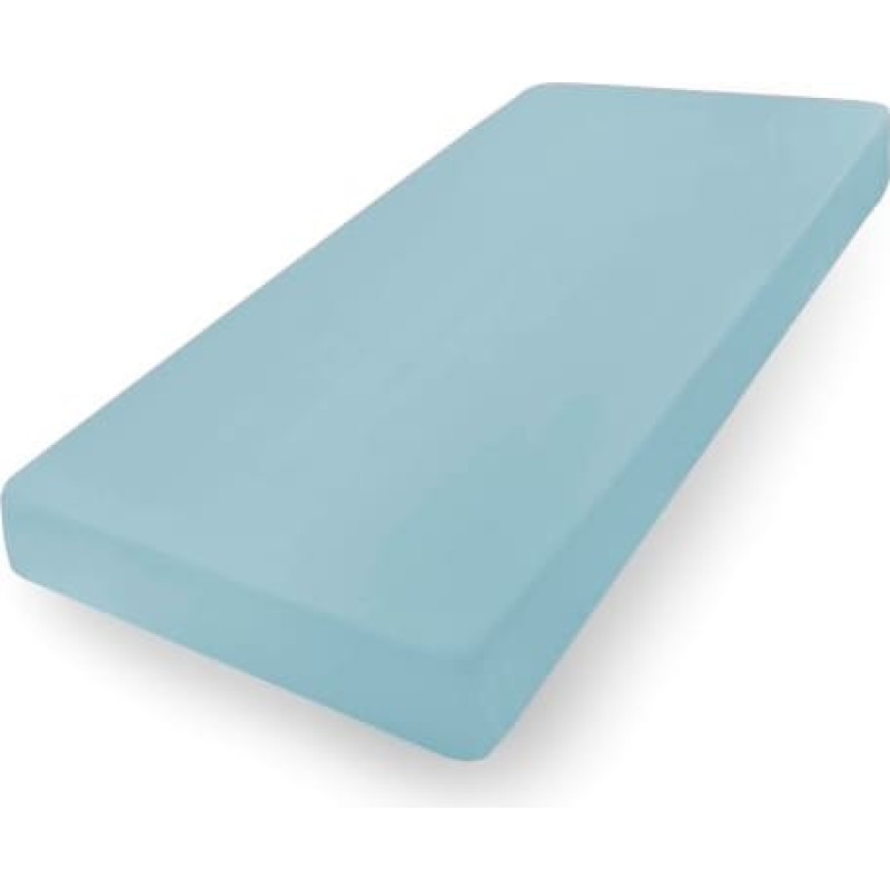 Džersija palags ar gumiju 70x140 gaiši zils 24 Premium