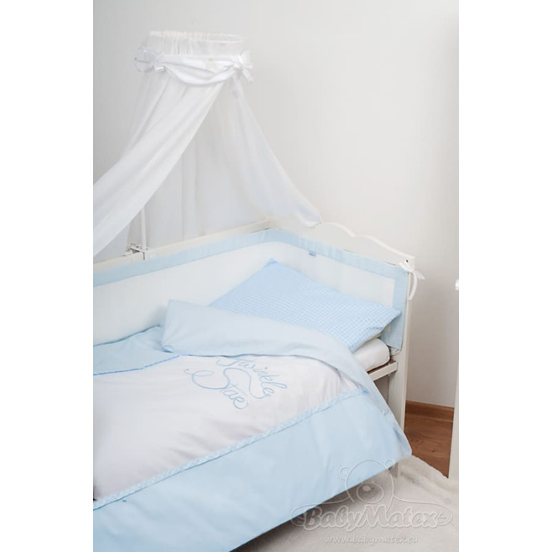 Gultas veļa 100x135 Twinkle star gaiši zila ar aizsargu