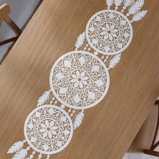 ALIA Gatavs žakarda galda celiņš, sapņu ķērējs, platums 36 x augstums 140cm, krāsa 001 balta 001390/KSZ/001/036140/1