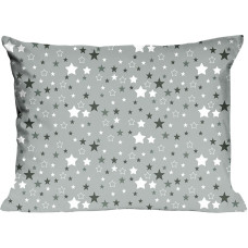 Kokvilnas spilvendrāna 70 x 80 366 000 zvaigznīšu pelēka, bērniem 24