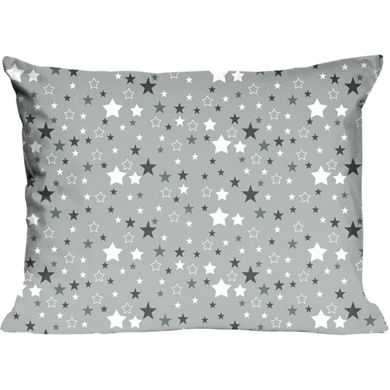 Kokvilnas spilvendrāna 70 x 80 366 000 zvaigznīšu pelēka, bērniem 24