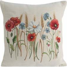 Gobelēna spilvendrāna 45x45, dabīgi, krāsaini ziedi 1306