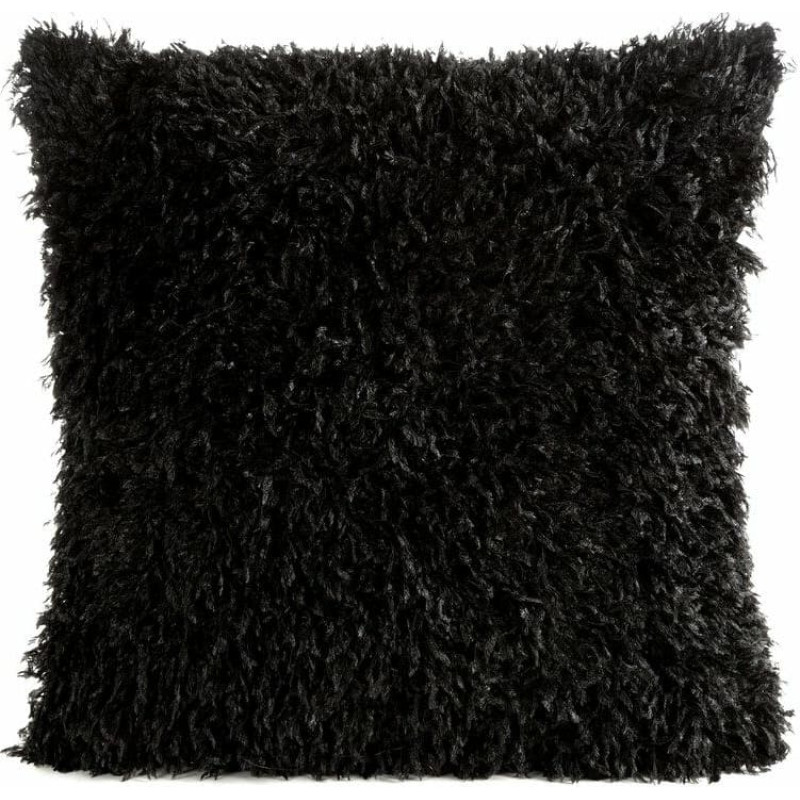 Marion melnās kažokādas dekoratīvā spilvendrāna 45x45