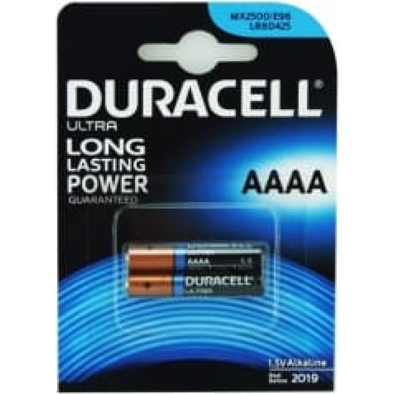 DURACELL MX 2500 ULTRA POWER AAAA (LR61) BLISTERA IEPAKOJUMĀ 2GB.