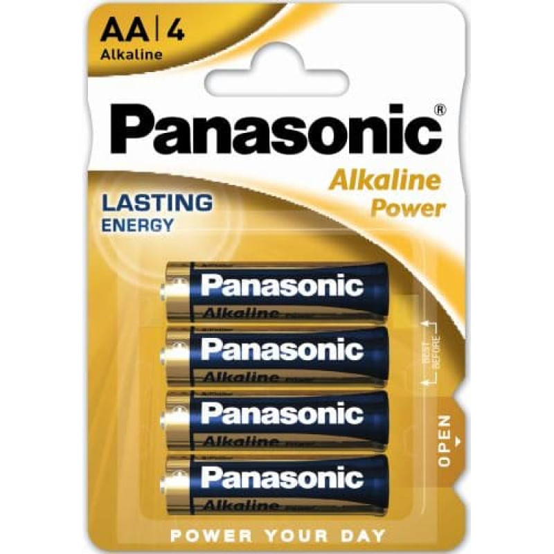 Panasonic LR06-4BB Alkaline Power AA (LR06) BLISTERA IEPAKOJUMĀ 4GB.