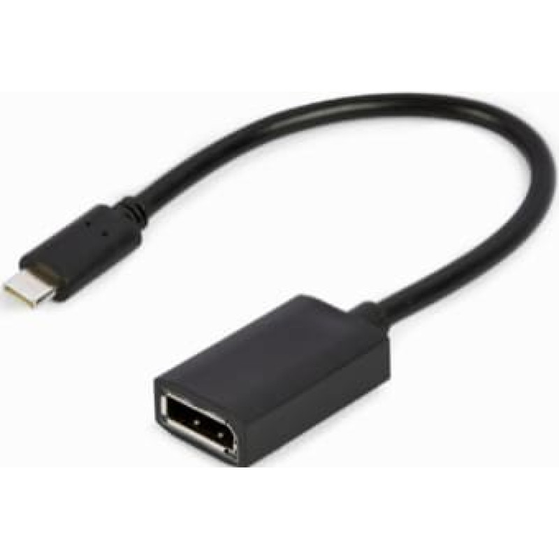 Kabelis Gembird USB Type-C Male - DisplayPort Female 4K 15cm Black