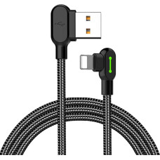 USB to Lightning cable, Mcdodo CA-4679, angled, 3m (black)