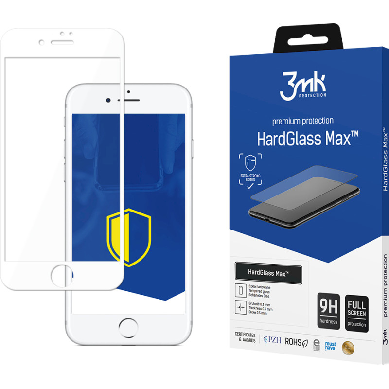 Apple iPhone 7 White - 3mk HardGlass Max™ screen protector