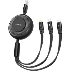 3in1 USB to USB-C | Lightning | Micro USB Cable, Mcdodo CA-3570, 1.2m (Black)