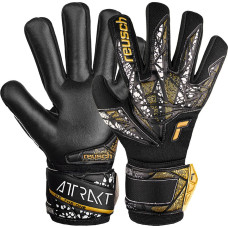 Reusch Attrakt Silver NC Finger Support Junior cimdi 54 72 250 7740 / melni / 7