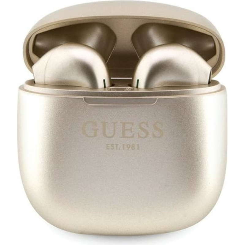 Guess słuchawki Bluetooth GUTWST26PSD TWS + stacja dokująca złoty|gold Classic EST Logo