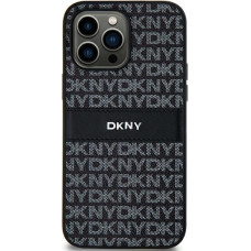 Dkny DKHCS24SPRTHSLK S24 S921  czarny|black hardcase Leather Mono Stripe & Metal Logo