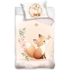 Kokvilnas gultas veļa 90x120 Lisek aprikožu spilvendrāna 40x60 gultai