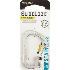 Nite Ize - SlideLock® karabīne nerūsējošais tērauds #3 - nerūsējošais tērauds - CSL3-11-R6