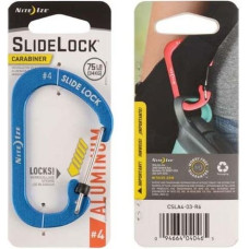 Nite Ize - SlideLock® alumīnija karabīne #4 — zils — CSLA4-03-R6
