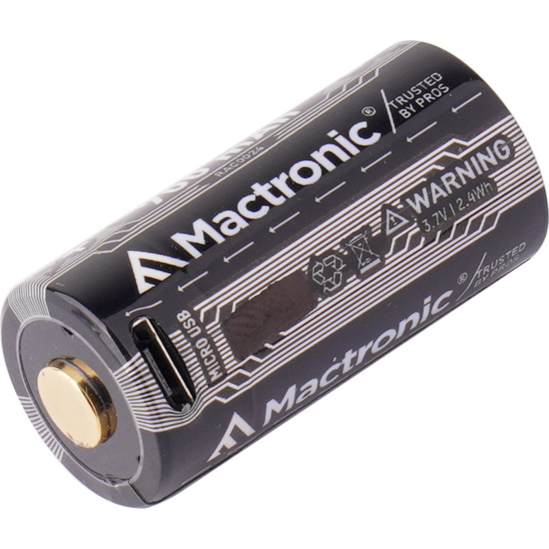 Mactronic - RCR123 16340 uzlādējams akumulators ar kastīti - 700 mAh - 3,7 V - RAC0024